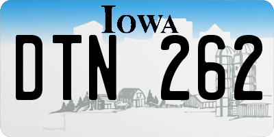 IA license plate DTN262