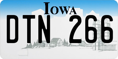 IA license plate DTN266