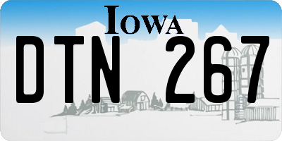 IA license plate DTN267