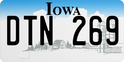 IA license plate DTN269