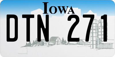 IA license plate DTN271