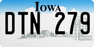 IA license plate DTN279