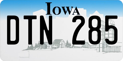 IA license plate DTN285