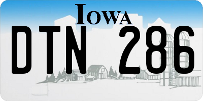 IA license plate DTN286