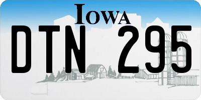 IA license plate DTN295
