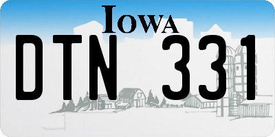IA license plate DTN331