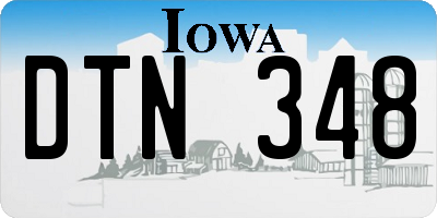 IA license plate DTN348