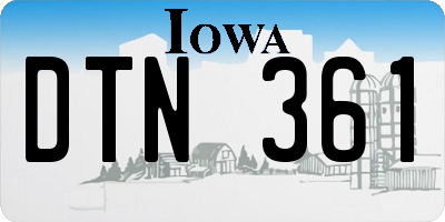IA license plate DTN361