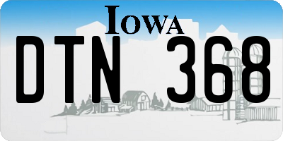 IA license plate DTN368