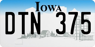 IA license plate DTN375