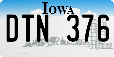 IA license plate DTN376