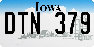 IA license plate DTN379