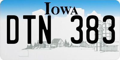 IA license plate DTN383