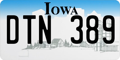 IA license plate DTN389