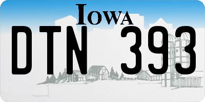 IA license plate DTN393