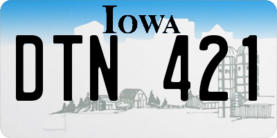 IA license plate DTN421