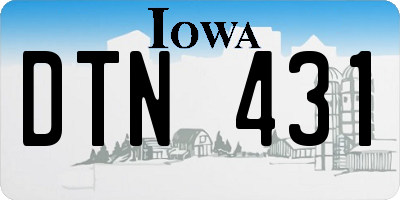 IA license plate DTN431