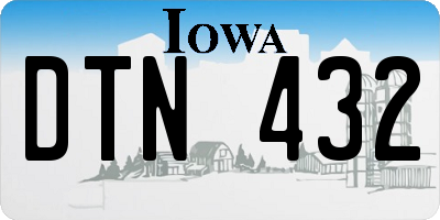 IA license plate DTN432