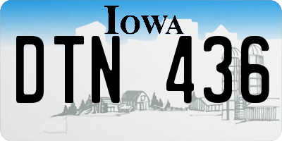 IA license plate DTN436