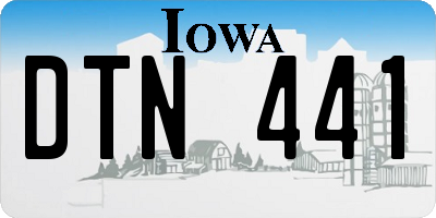 IA license plate DTN441