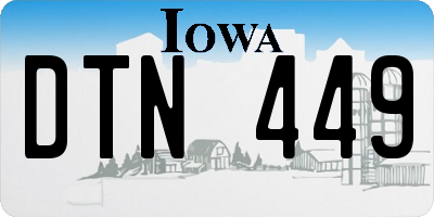 IA license plate DTN449