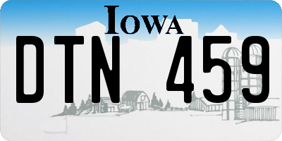 IA license plate DTN459