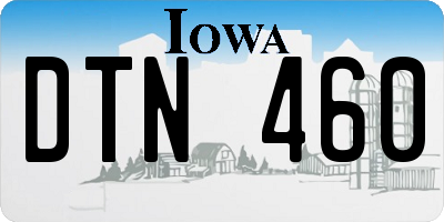 IA license plate DTN460