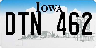IA license plate DTN462