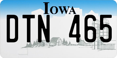 IA license plate DTN465
