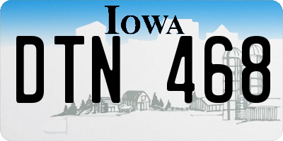 IA license plate DTN468