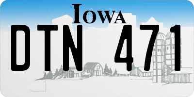 IA license plate DTN471