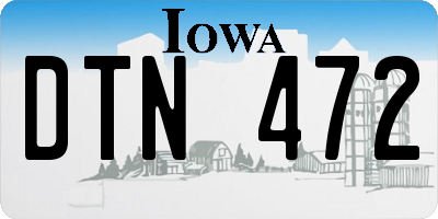 IA license plate DTN472