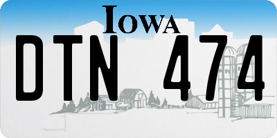 IA license plate DTN474