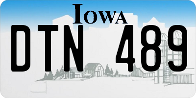 IA license plate DTN489
