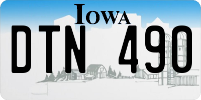 IA license plate DTN490
