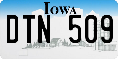 IA license plate DTN509