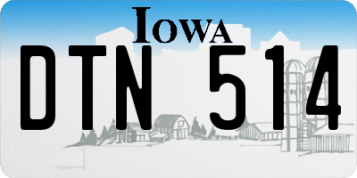 IA license plate DTN514