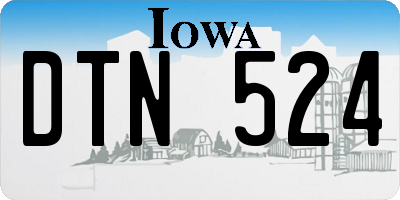 IA license plate DTN524