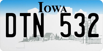 IA license plate DTN532