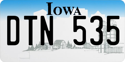 IA license plate DTN535