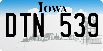 IA license plate DTN539