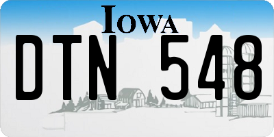 IA license plate DTN548