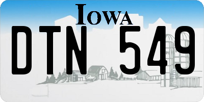 IA license plate DTN549