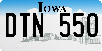 IA license plate DTN550