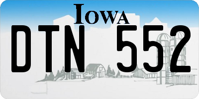 IA license plate DTN552