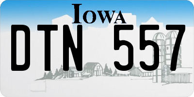 IA license plate DTN557