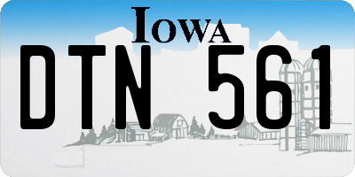 IA license plate DTN561