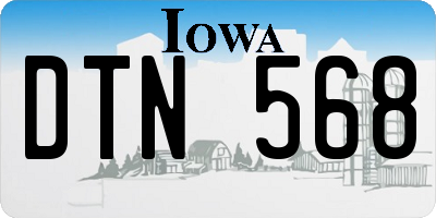 IA license plate DTN568