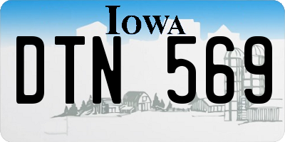 IA license plate DTN569