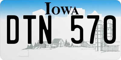 IA license plate DTN570